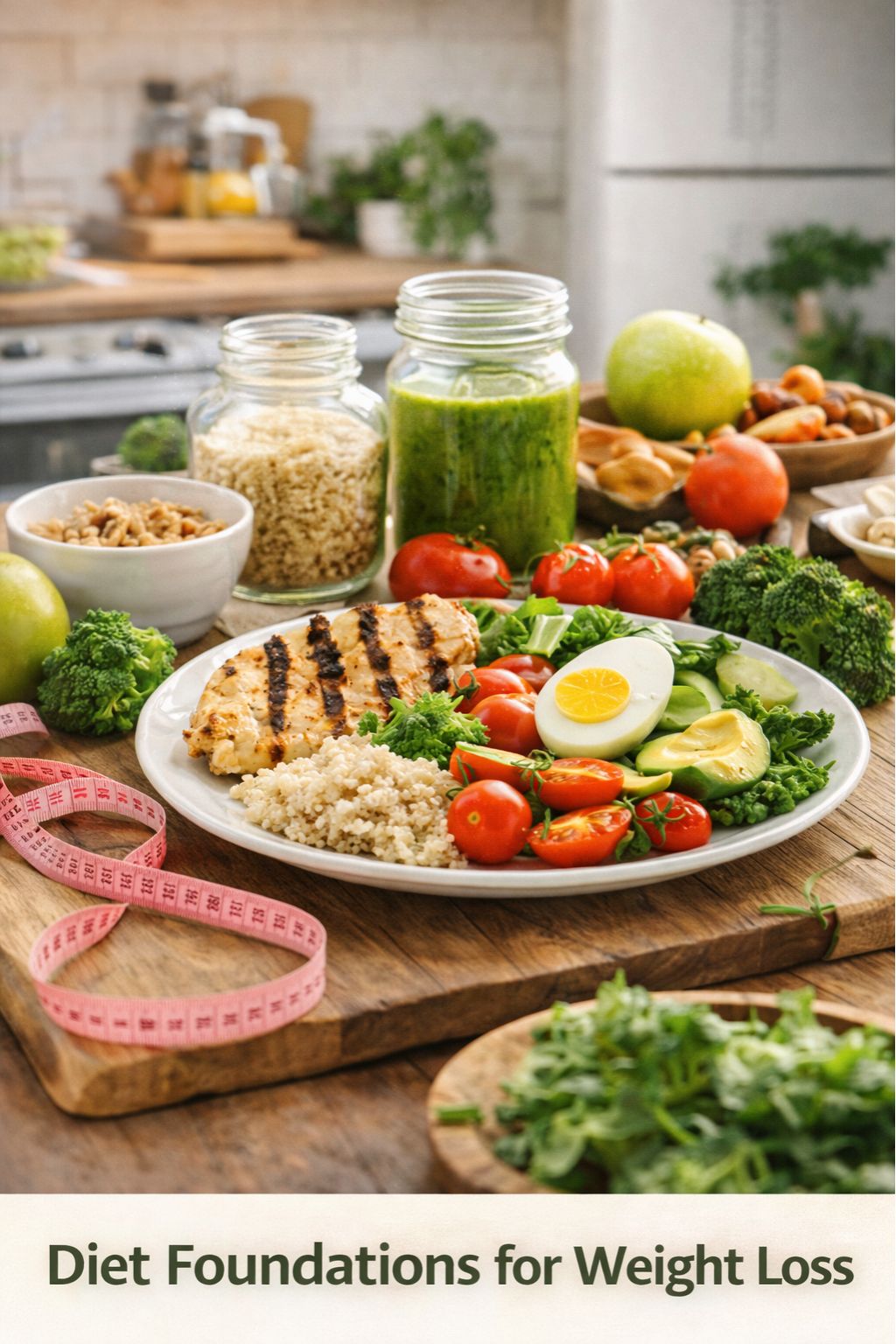 Diet foundations for weight loss – balanced healthy meals for natural weight loss at home