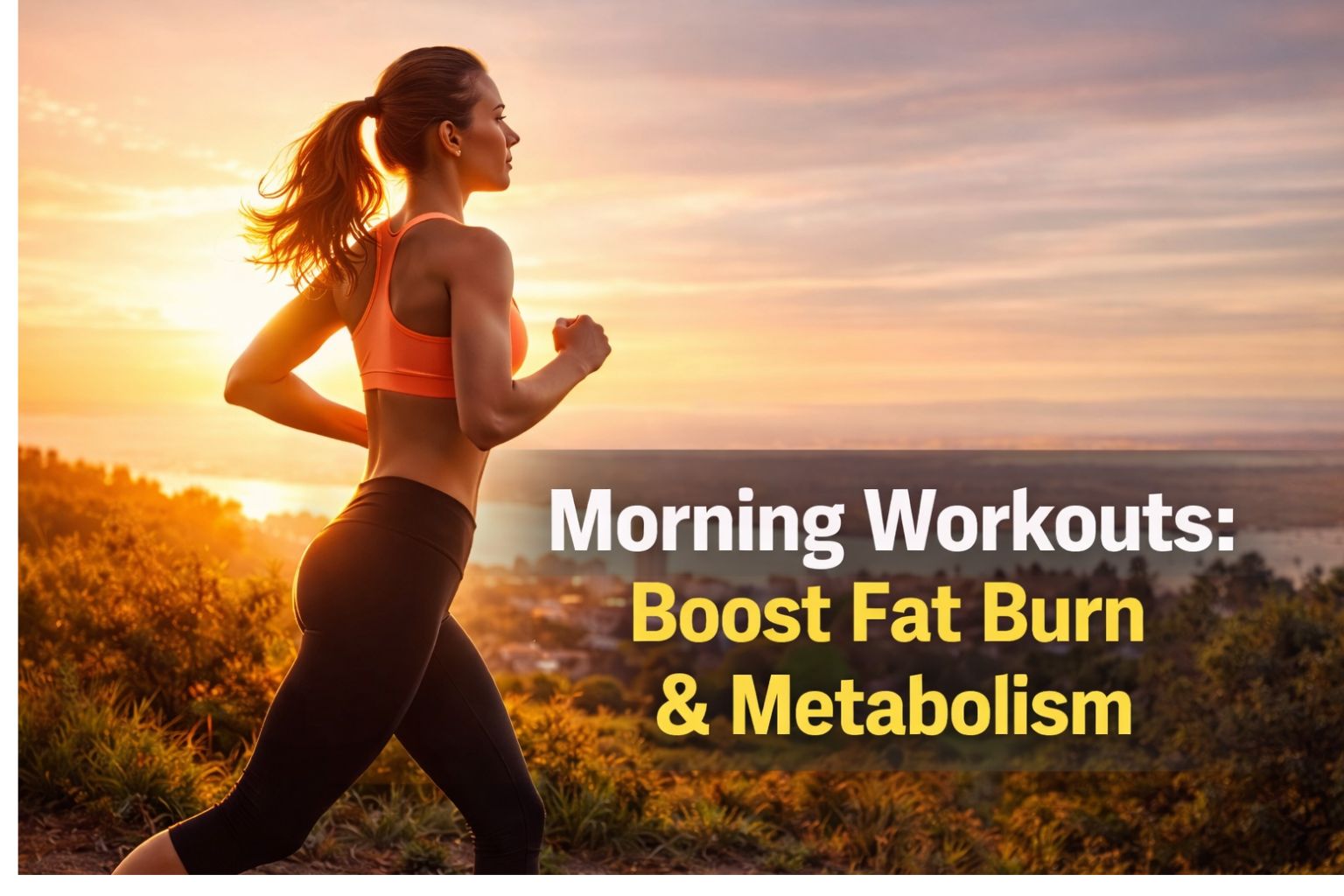 Woman jogging in the morning showing how morning workouts for fat loss and metabolism