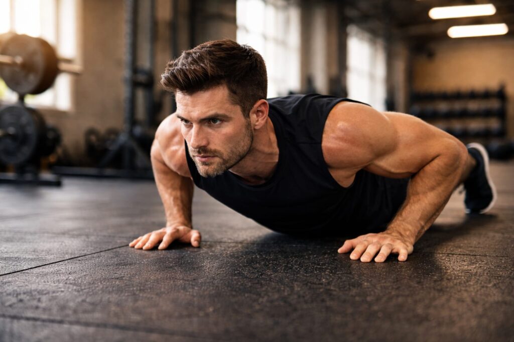 Push-up exercise at home for weight loss