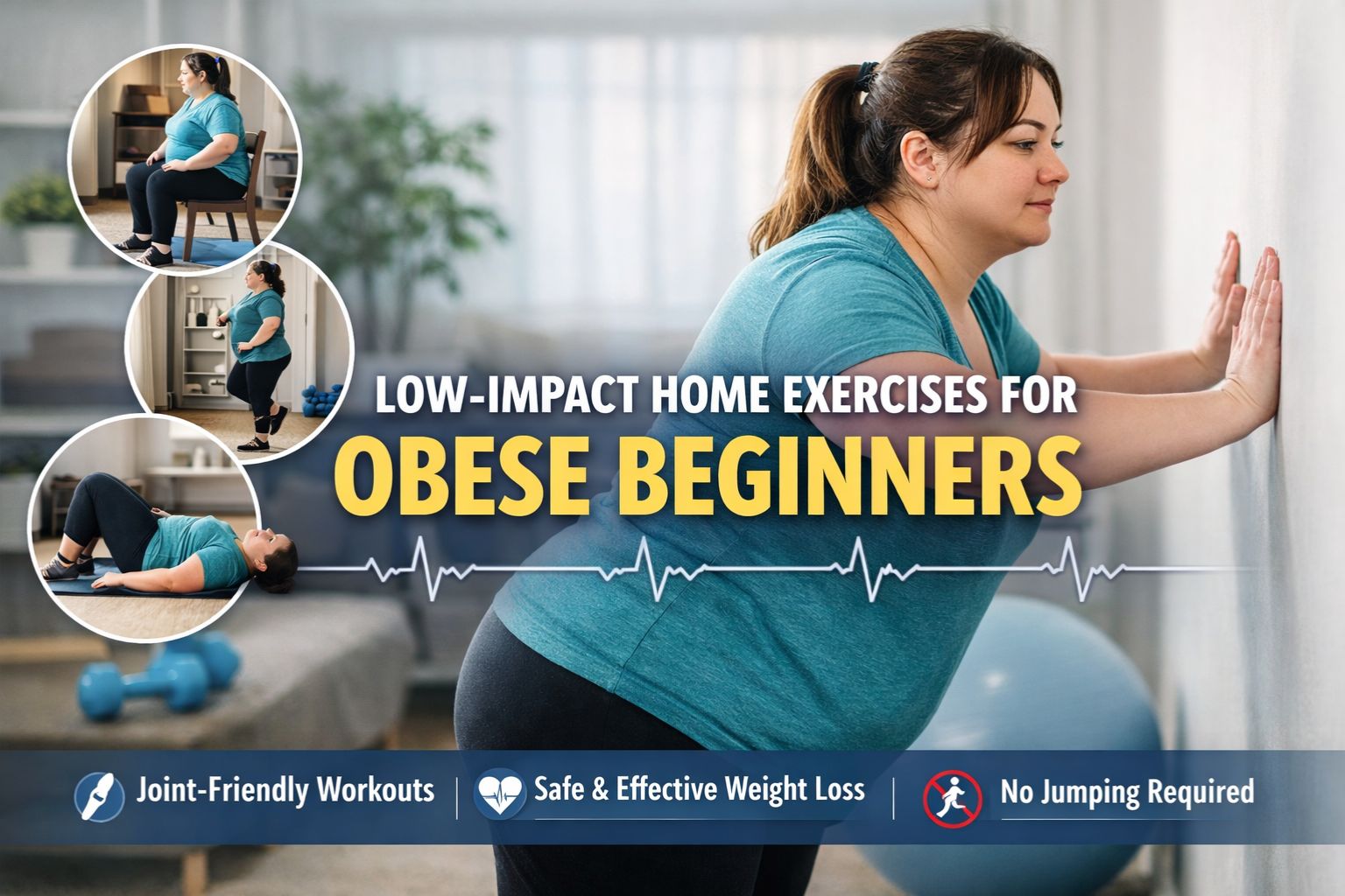 You are currently viewing Low-Impact Home Exercises for Obese Beginners: Medically Safe No-Jump Workout Plan (2026 Guide)