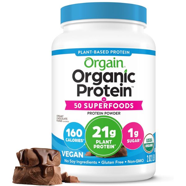 Orgain Organic Protein powder container