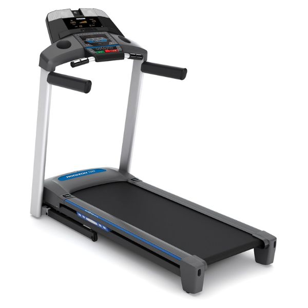 Horizon Fitness 7.0 AT treadmill designed for incline walking and home cardio workouts.