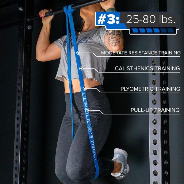 Serious Steel heavy resistance bands for strength training and pull-ups