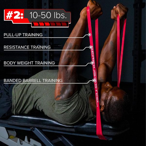 Serious Steel heavy resistance bands for strength training and pull-ups