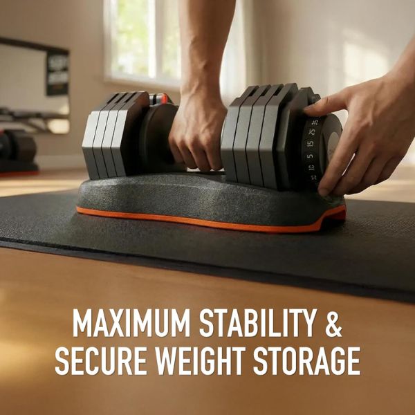 Ativafit adjustable dumbbells designed for small home gym spaces and strength training workouts.